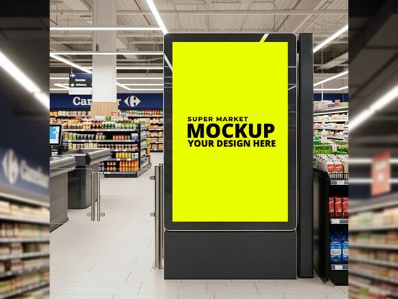 Download Clean Grocery Store Interior Mockup - Interior Collection