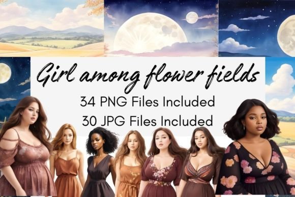 Download Girl Among Flower Fields Sublimation - Fields Collection