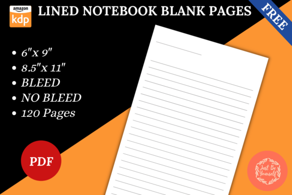 Download FREE Lined Notebook Blank KDP Interior - Interior Collection