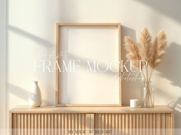 Download Frame on Dresser Psd Interior Mockup - Interior Collection