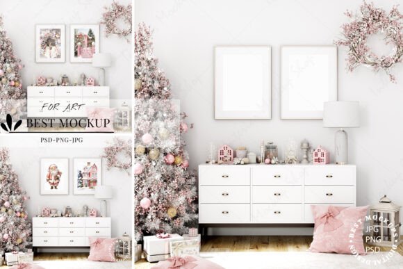 Download Christmas Frame Mockup, Interior Mockup - Interior Collection