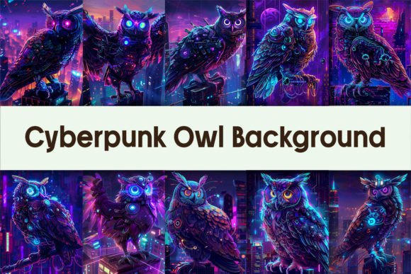 Download Cyberpunk Owl Background - Premium Resources
