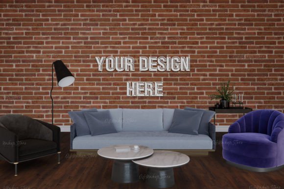 Download Mockup in Interior, Blank Wall Mock Up - Interior Collection