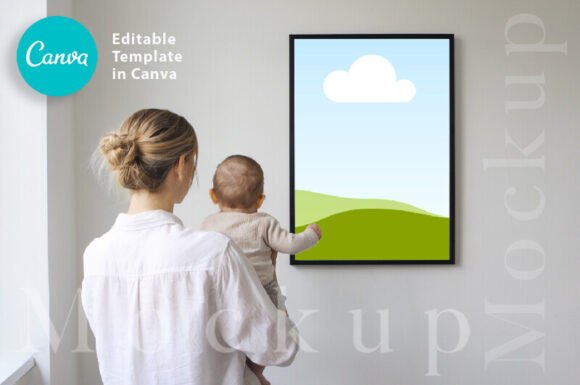 Download Nursery Interior Frame Mockup for Wall - Interior Collection
