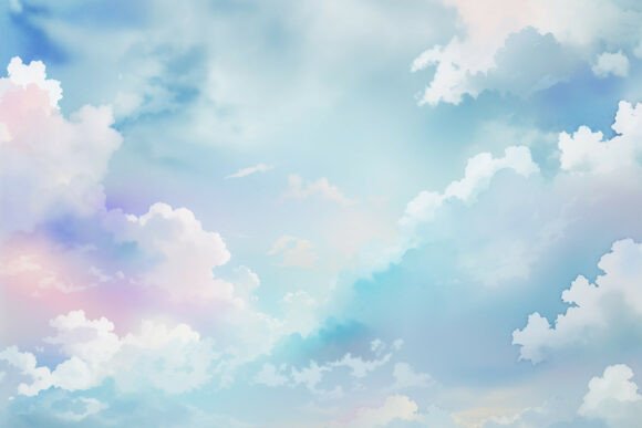 Download Sky Blue Watercolor Digital Paper - Premium Resources