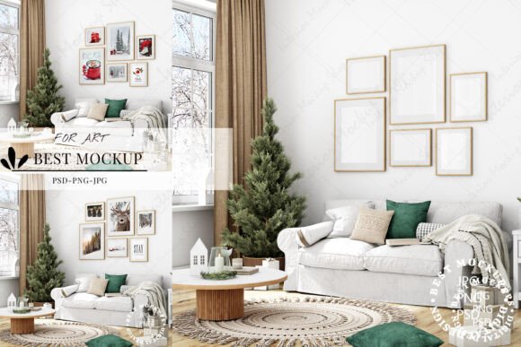Download Christmas Frame Mockup, Interior Mockup - Interior Collection