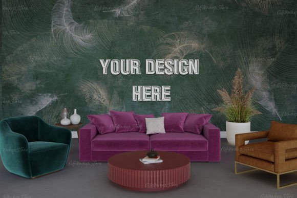 Download Mockup in Interior, Blank Wall Mockup - Interior Collection