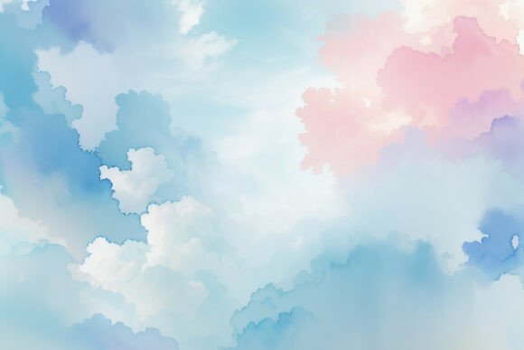 Download Sky Blue Watercolor Digital Paper - Premium Resources