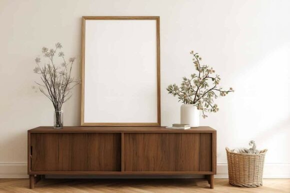 Download Poster Frame Mockup in Interior - Interior Collection