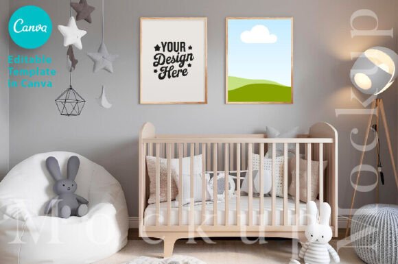 Download Nursery Interior Frame Mockup Wall Art - Interior Collection