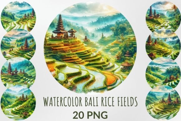 Download Bali Rice Fields Sublimation Bundle - Fields Collection