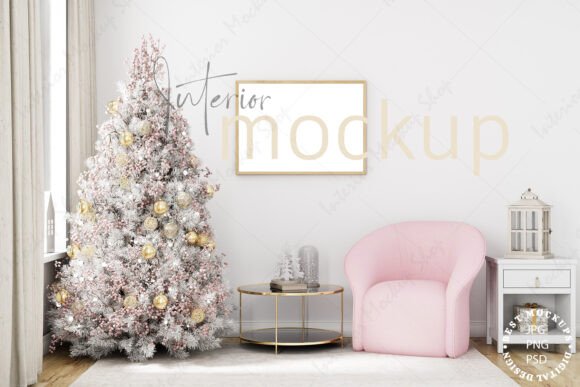 Download Christmas Frame Mockup, Interior Mockup - Interior Collection
