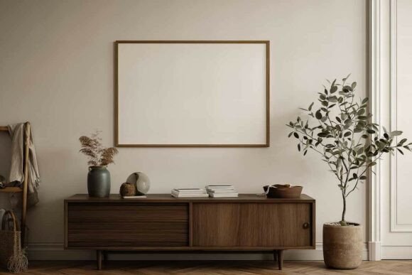 Download Poster Frame Mockup in Interior - Interior Collection