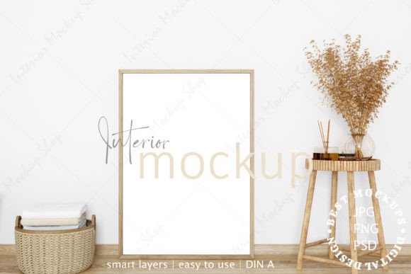 Download Mock Up Frame in Interior Boho Style - Interior Collection
