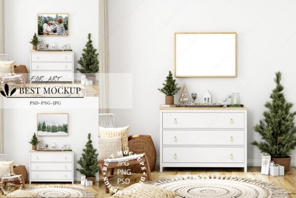 Download Christmas Frame Mockup, Interior Mockup - Interior Collection