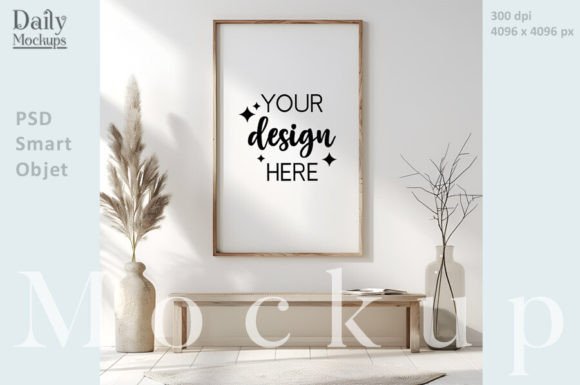 Download Interior Wall Mockup, Portrait Frame - Interior Collection