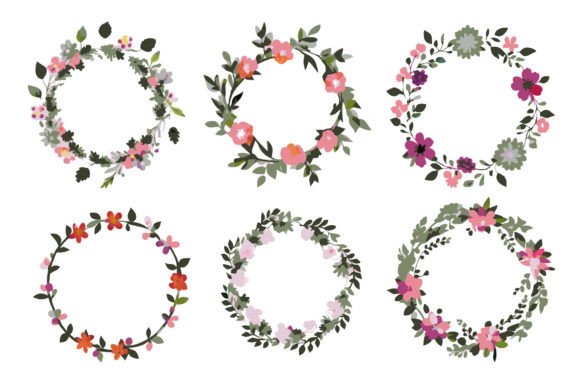 Download Watercolor Wreath Floral Frame with Circ - Premium Resources